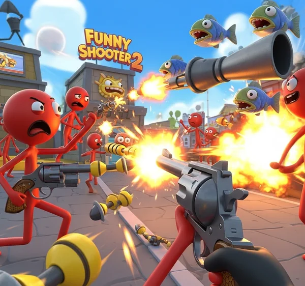 Funny Shooter 2 gameplay montage met actie en humor.