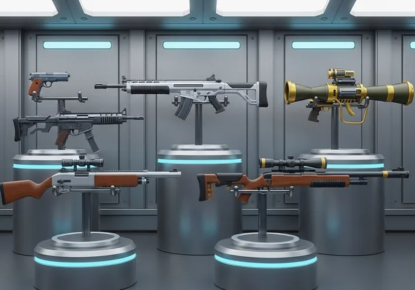 Diverse arsenal of weapons from Funny Shooter 2